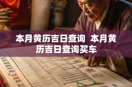 本月黄历吉日查询  本月黄历吉日查询买车