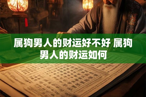 属狗男人的财运好不好 属狗男人的财运如何