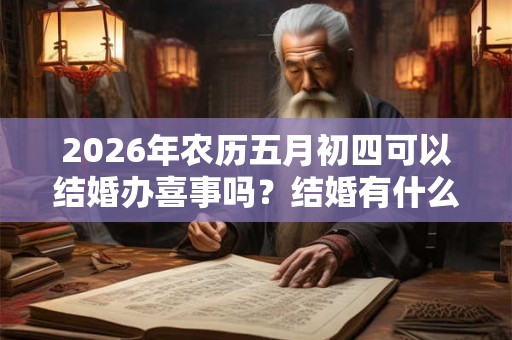 2026年农历五月初四可以结婚办喜事吗？结婚有什么讲究？