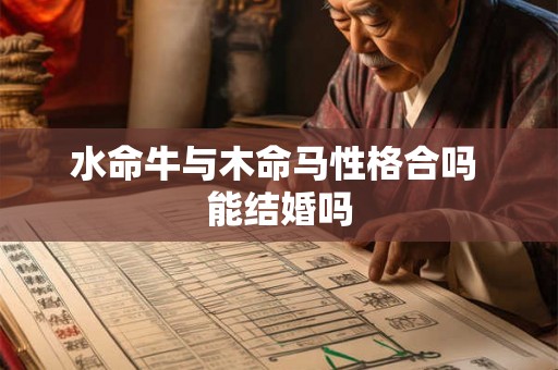 水命牛与木命马性格合吗 能结婚吗