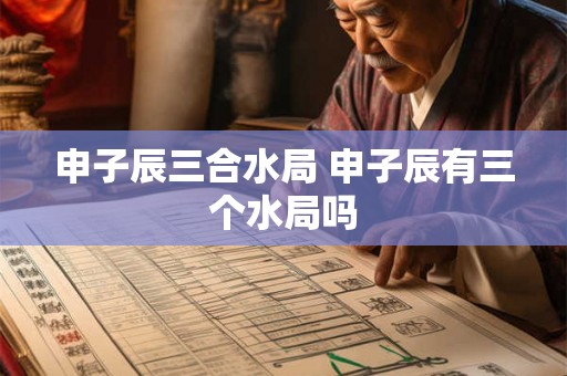 申子辰三合水局 申子辰有三个水局吗 申子辰三合水局 申子辰有三个水局吗