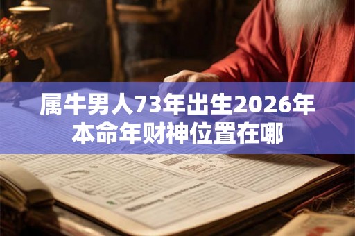 属牛男人73年出生2026年本命年财神位置在哪