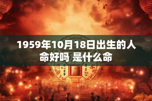 1959年10月18日出生的人命好吗 是什么命