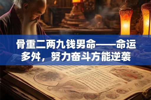 骨重二两九钱男命——命运多舛，努力奋斗方能逆袭