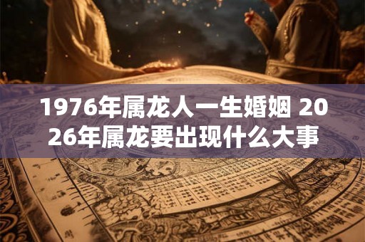 1976年属龙人一生婚姻 2026年属龙要出现什么大事 1976年属龙人一生婚姻 2026年属龙要出现什么大事