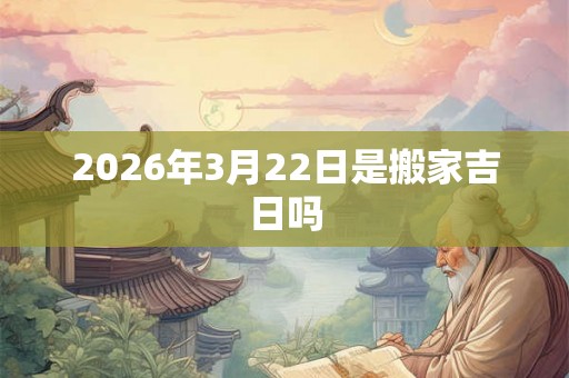 2026年3月22日是搬家吉日吗