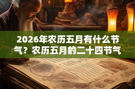 2026年农历五月有什么节气？农历五月的二十四节气简介？