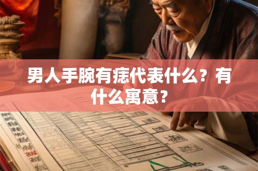 男人手腕有痣代表什么?有什么寓意? 男人手腕有痣代表什么?有什么寓意?