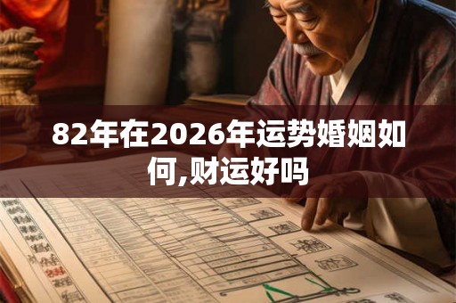 82年在2026年运势婚姻如何,财运好吗