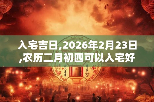 入宅吉日,2026年2月23日,农历二月初四可以入宅好吗 入宅吉日,2026年2月23日,农历二月初四可以入宅好吗