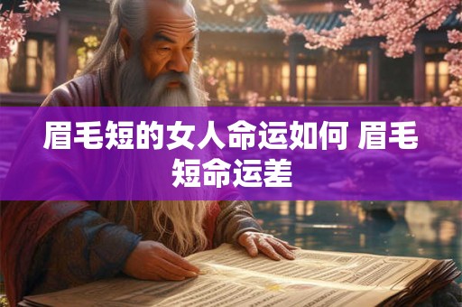 眉毛短的女人命运如何 眉毛短命运差 眉毛短的女人命运如何 眉毛短命运差