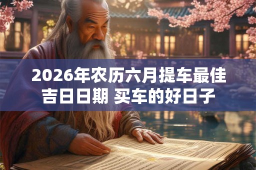 2026年农历六月提车最佳吉日日期 买车的好日子