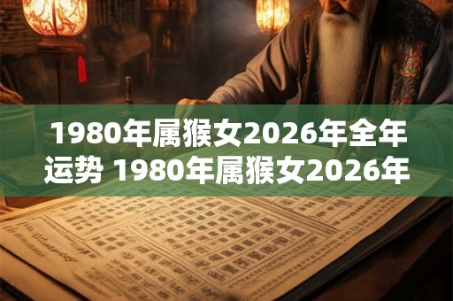1980年属猴女2026年全年运势 1980年属猴女2026年运势如何 1980年属猴女2026年全年运势 1980年属猴女2026年运势如何