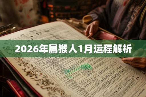 2026年属猴人1月运程解析