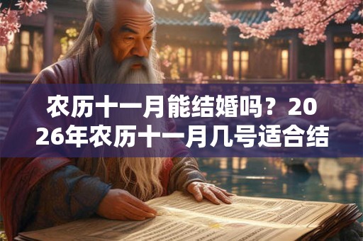 农历十一月能结婚吗？2026年农历十一月几号适合结婚？