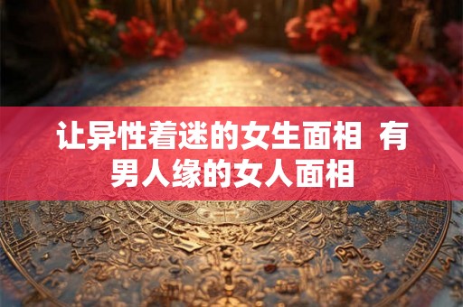 让异性着迷的女生面相  有男人缘的女人面相