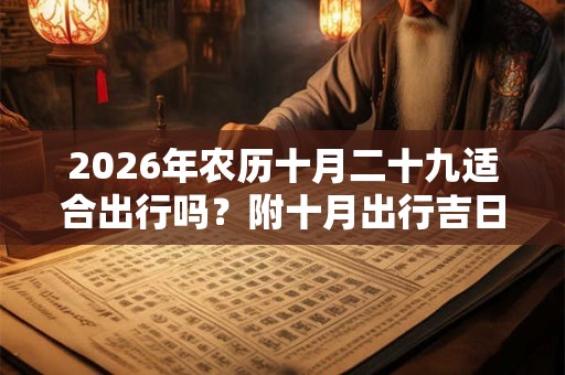 2026年农历十月二十九适合出行吗？附十月出行吉日