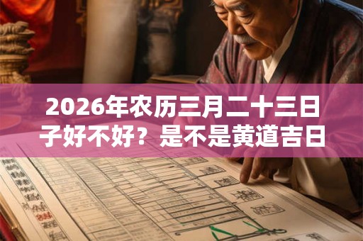 2026年农历三月二十三日子好不好？是不是黄道吉日？