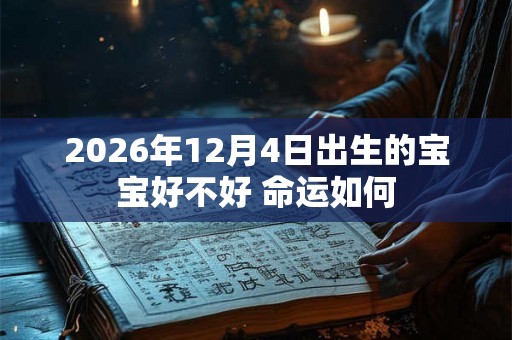 2026年12月4日出生的宝宝好不好 命运如何