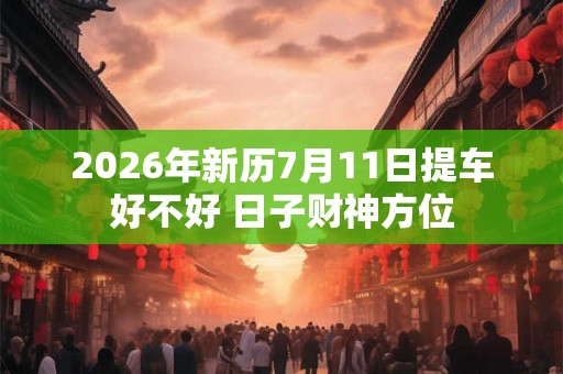 2026年新历7月11日提车好不好 日子财神方位