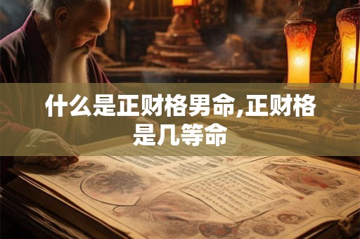 什么是正财格男命,正财格是几等命