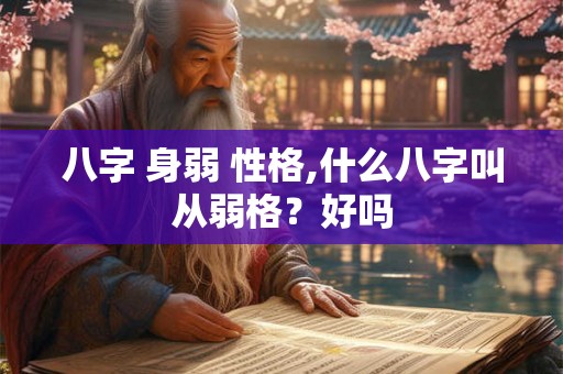 八字 身弱 性格,什么八字叫从弱格?好吗 八字 身弱 性格,什么八字叫从弱格?好吗