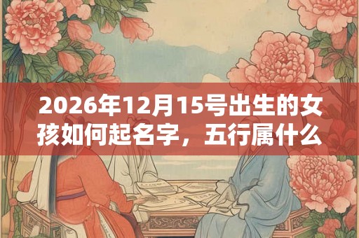 2026年12月15号出生的女孩如何起名字,五行属什么 2026年12月15号出生的女孩如何起名字,五行属什么