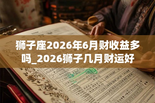 狮子座2026年6月财收益多吗_2026狮子几月财运好