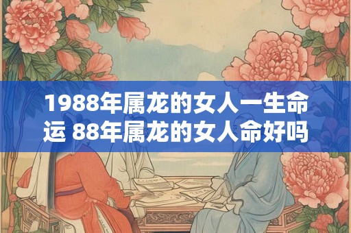 1988年属龙的女人一生命运 88年属龙的女人命好吗