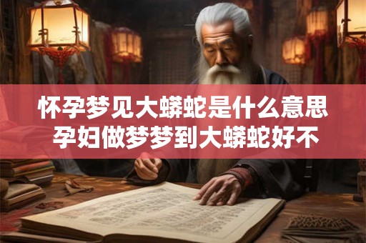 怀孕梦见大蟒蛇是什么意思 孕妇做梦梦到大蟒蛇好不好