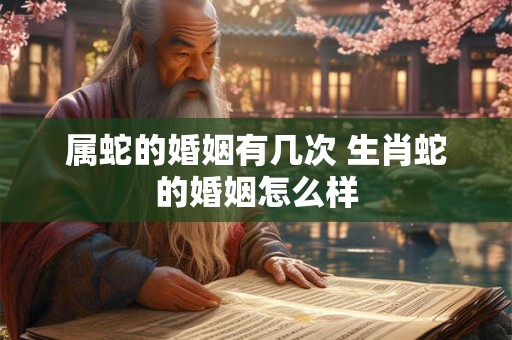 属蛇的婚姻有几次 生肖蛇的婚姻怎么样
