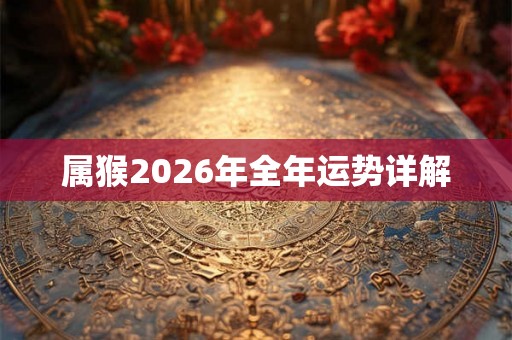 属猴2026年全年运势详解