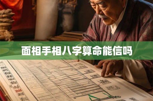 面相手相八字算命能信吗