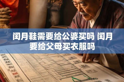 闰月鞋需要给公婆买吗 闰月要给父母买衣服吗 闰月鞋需要给公婆买吗 闰月要给父母买衣服吗