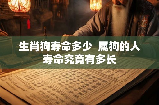 生肖狗寿命多少  属狗的人寿命究竟有多长