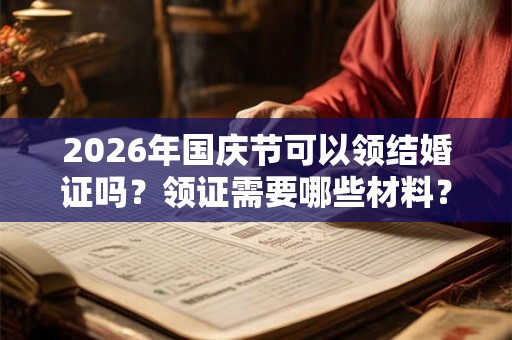 2026年国庆节可以领结婚证吗?领证需要哪些材料? 2026年国庆节可以领结婚证吗?领证需要哪些材料?