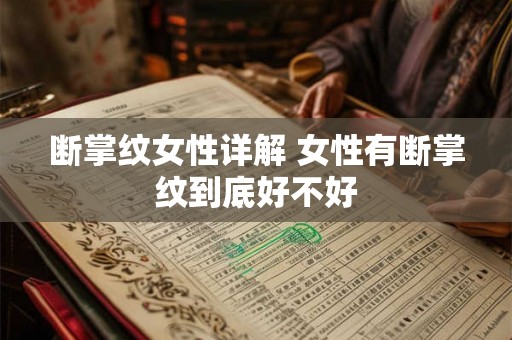 断掌纹女性详解 女性有断掌纹到底好不好
