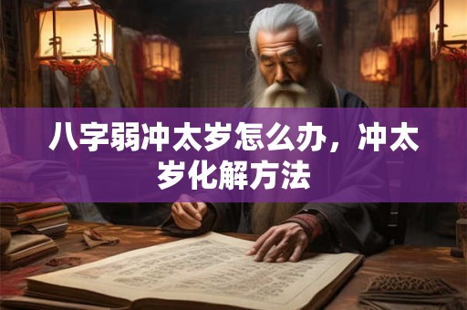 八字弱冲太岁怎么办，冲太岁化解方法
