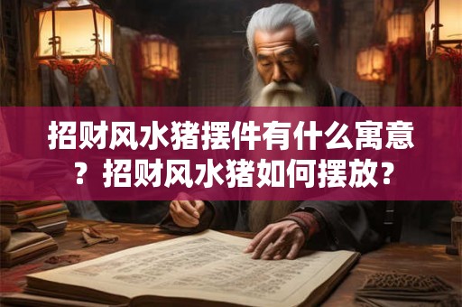 招财风水猪摆件有什么寓意？招财风水猪如何摆放？
