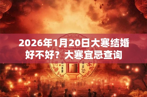2026年1月20日大寒结婚好不好?大寒宜忌查询 2026年1月20日大寒结婚好不好?大寒宜忌查询