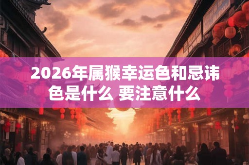 2026年属猴幸运色和忌讳色是什么 要注意什么 2026年属猴幸运色和忌讳色是什么 要注意什么