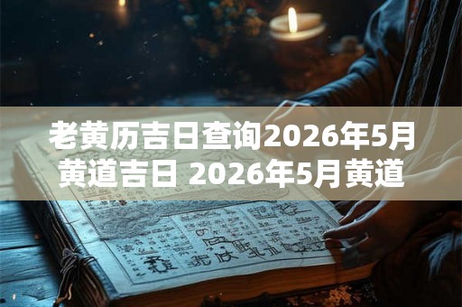 老黄历吉日查询2026年5月黄道吉日 2026年5月黄道吉日老黄历查询