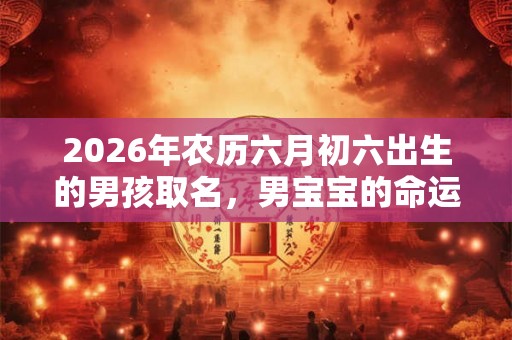 2026年农历六月初六出生的男孩取名，男宝宝的命运如何？