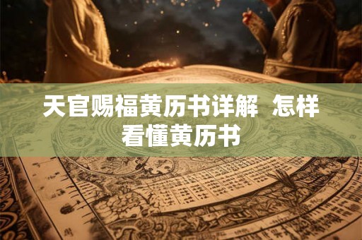 天官赐福黄历书详解 怎样看懂黄历书 天官赐福黄历书详解 怎样看懂黄历书