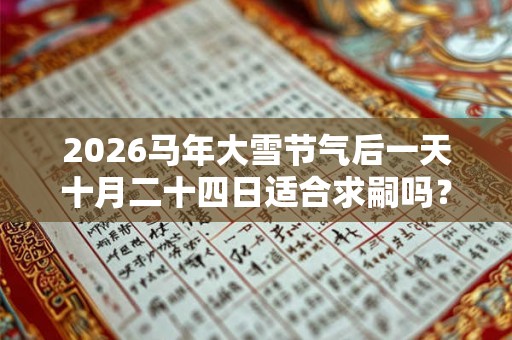 2026马年大雪节气后一天十月二十四日适合求嗣吗？