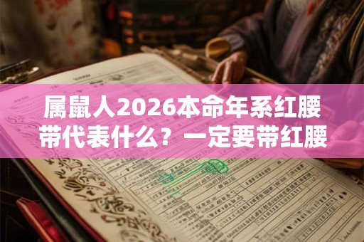 属鼠人2026本命年系红腰带代表什么？一定要带红腰带吗？