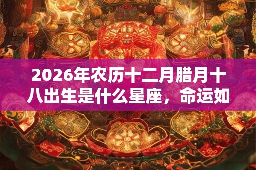 2026年农历十二月腊月十八出生是什么星座，命运如何？