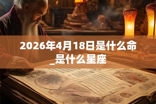 2026年4月18日是什么命_是什么星座