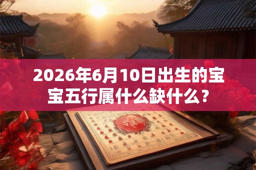 2026年6月10日出生的宝宝五行属什么缺什么？