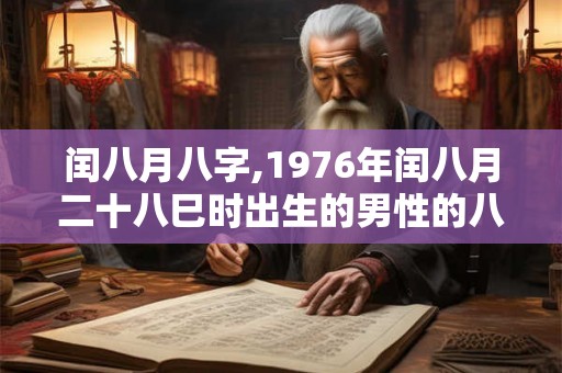 闰八月八字,1976年闰八月二十八巳时出生的男性的八字